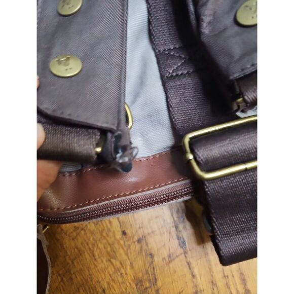 ANVÄNDA Stockholm A GREAT FREAKIN' BAG  Gray Brown Shoulder Straps Pockets - Picture 9 of 13